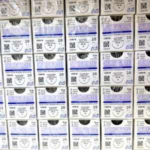 نخ بخیه جذبی ویکریل SMI (SMI VICRYL) سایز 2/0، سوزن راند 36 میلی‌متر، رنگ بنفش، 12 عددی