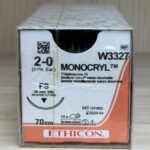 نخ بخیه مونوکریل 2/0 کات سوزن (26mm) Ethicon اتیکون کد W3327