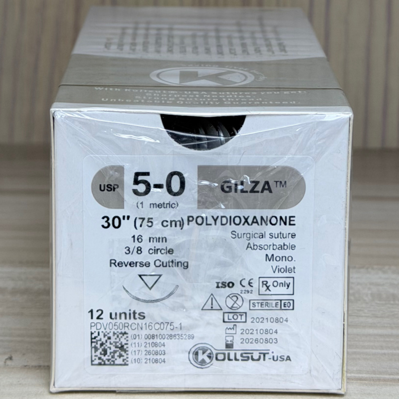 پی دی اس ۵/۰ کالسوت نخ بخیه PDS 5/0 کات سوزن (16mm) Kollsut کالسوت - Image 1